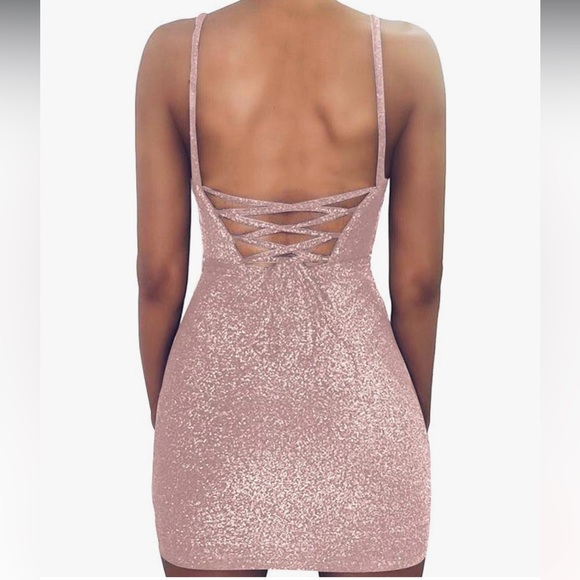 CLUB DRESS BARBIE BUBBLEGUM PINK SPARKLE Sz.M - Picture 3 of 3